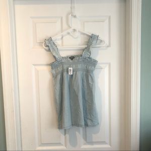 Sleeveless girls top, NEW with tags, ruffle detail, KidPik